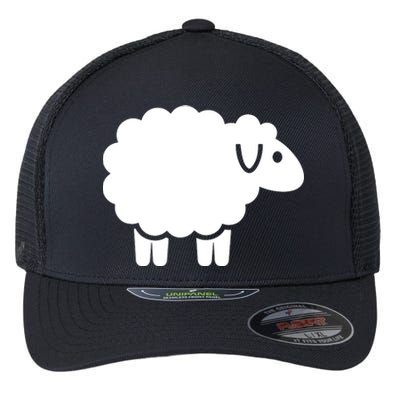 Cute Sheep Flexfit Unipanel Trucker Cap