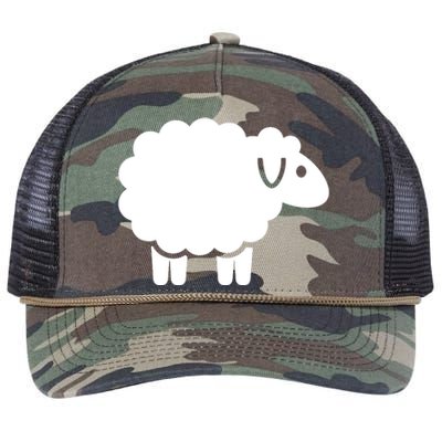 Cute Sheep Retro Rope Trucker Hat Cap