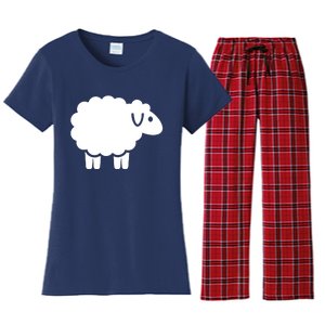 Cute Sheep Women's Flannel Pajama Set