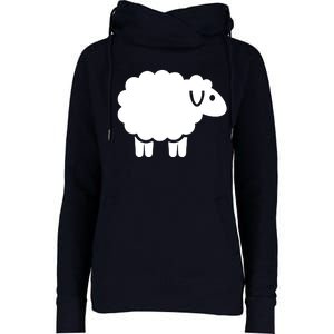 Cute Sheep Womens Funnel Neck Pullover Hood