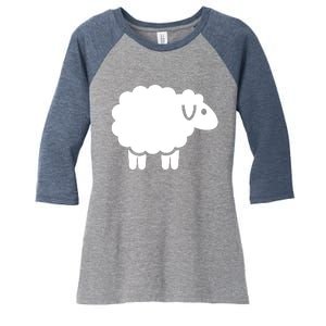 Cute Sheep Women's Tri-Blend 3/4-Sleeve Raglan Shirt