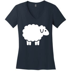 Cute Sheep Women's V-Neck T-Shirt