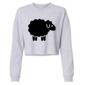 Cute Sheep Cropped Pullover Crew