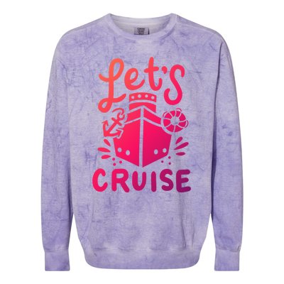 Cruise Ship Cruising Boating Sailing Yacht Captain Summer Gift Colorblast Crewneck Sweatshirt