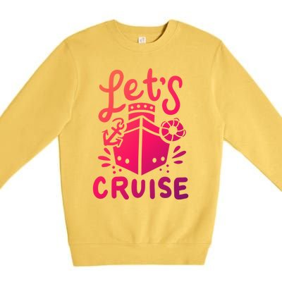 Cruise Ship Cruising Boating Sailing Yacht Captain Summer Gift Premium Crewneck Sweatshirt