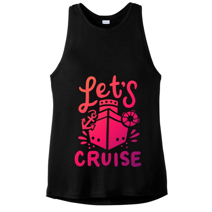 Cruise Ship Cruising Boating Sailing Yacht Captain Summer Gift Ladies PosiCharge Tri-Blend Wicking Tank