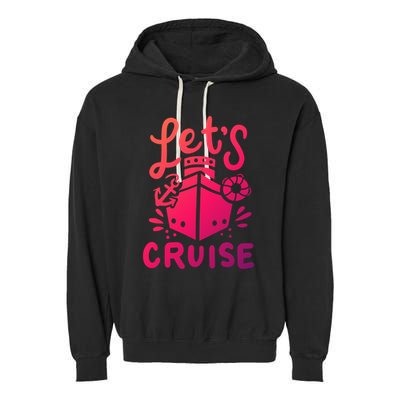 Cruise Ship Cruising Boating Sailing Yacht Captain Summer Gift Garment-Dyed Fleece Hoodie