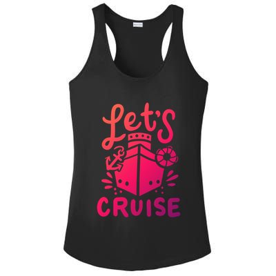 Cruise Ship Cruising Boating Sailing Yacht Captain Summer Gift Ladies PosiCharge Competitor Racerback Tank