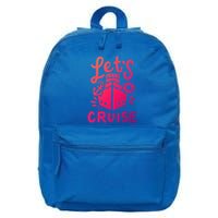 Cruise Ship Cruising Boating Sailing Yacht Captain Summer Gift 16 in Basic Backpack