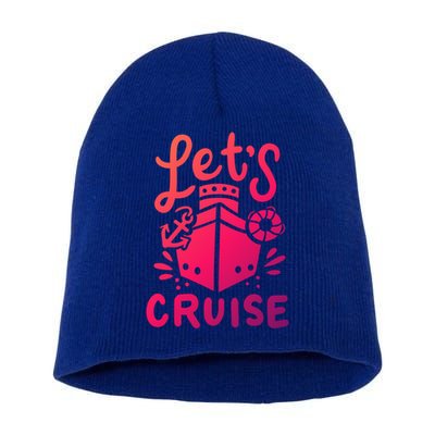 Cruise Ship Cruising Boating Sailing Yacht Captain Summer Gift Short Acrylic Beanie
