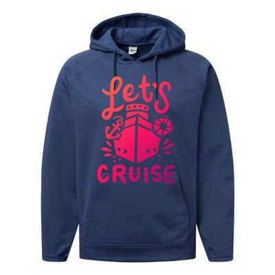 Cruise Ship Cruising Boating Sailing Yacht Captain Summer Gift Performance Fleece Hoodie