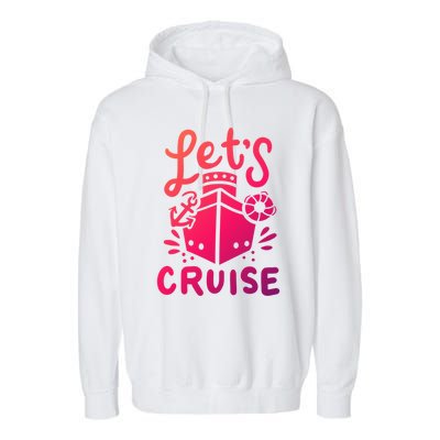 Cruise Ship Cruising Boating Sailing Yacht Captain Summer Gift Garment-Dyed Fleece Hoodie