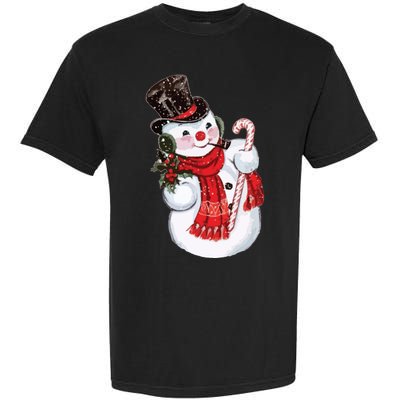 Christmas Snowman Garment-Dyed Heavyweight T-Shirt