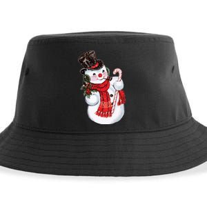 Christmas Snowman Sustainable Bucket Hat