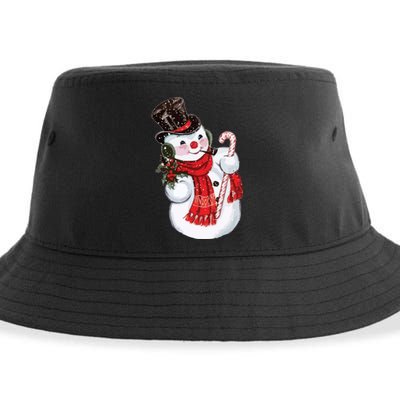 Christmas Snowman Sustainable Bucket Hat