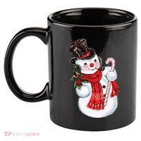 Christmas Snowman 11oz C Handle Ceramic Mug
