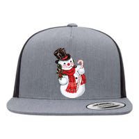 Christmas Snowman Flat Bill Trucker Hat