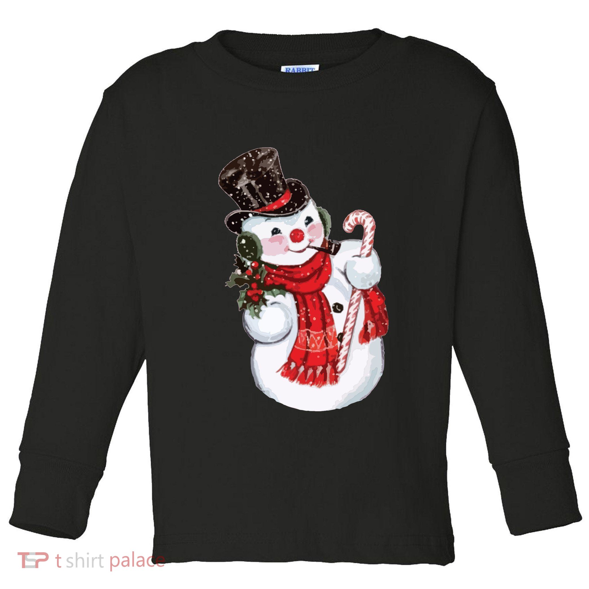 Christmas Snowman Toddler Long Sleeve Shirt