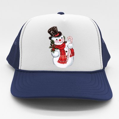 Christmas Snowman Trucker Hat