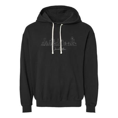 City Skyline Charleston South Carolina Garment-Dyed Fleece Hoodie