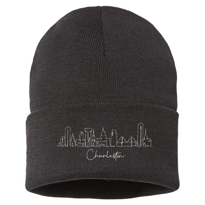 City Skyline Charleston South Carolina Sustainable Knit Beanie