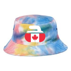 Curling Stone Canada Curler Canadian Flag Curling Tie Dye Newport Bucket Hat