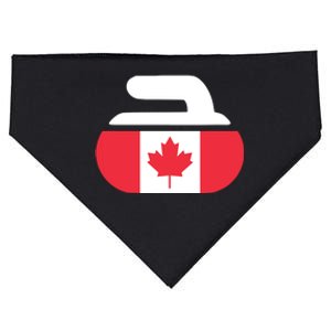 Curling Stone Canada Curler Canadian Flag Curling USA-Made Doggie Bandana