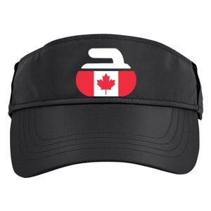 Curling Stone Canada Curler Canadian Flag Curling Adult Drive Performance Visor