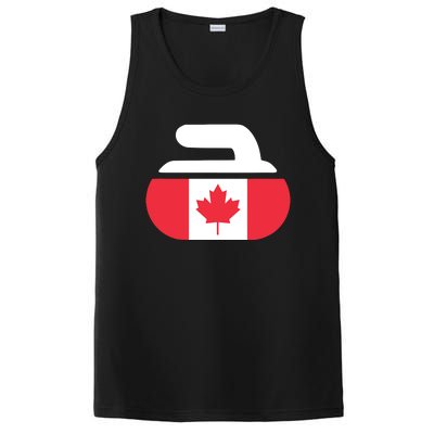 Curling Stone Canada Curler Canadian Flag Curling PosiCharge Competitor Tank