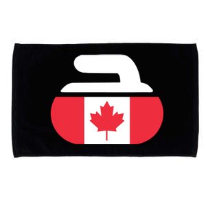 Curling Stone Canada Curler Canadian Flag Curling Microfiber Hand Towel