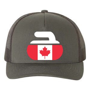 Curling Stone Canada Curler Canadian Flag Curling Yupoong Adult 5-Panel Trucker Hat