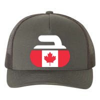 Curling Stone Canada Curler Canadian Flag Curling Yupoong Adult 5-Panel Trucker Hat