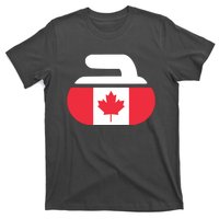 Curling Stone Canada Curler Canadian Flag Curling T-Shirt