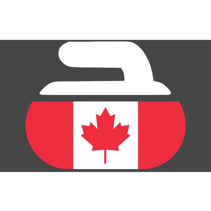 Curling Stone Canada Curler Canadian Flag Curling Bumper Sticker