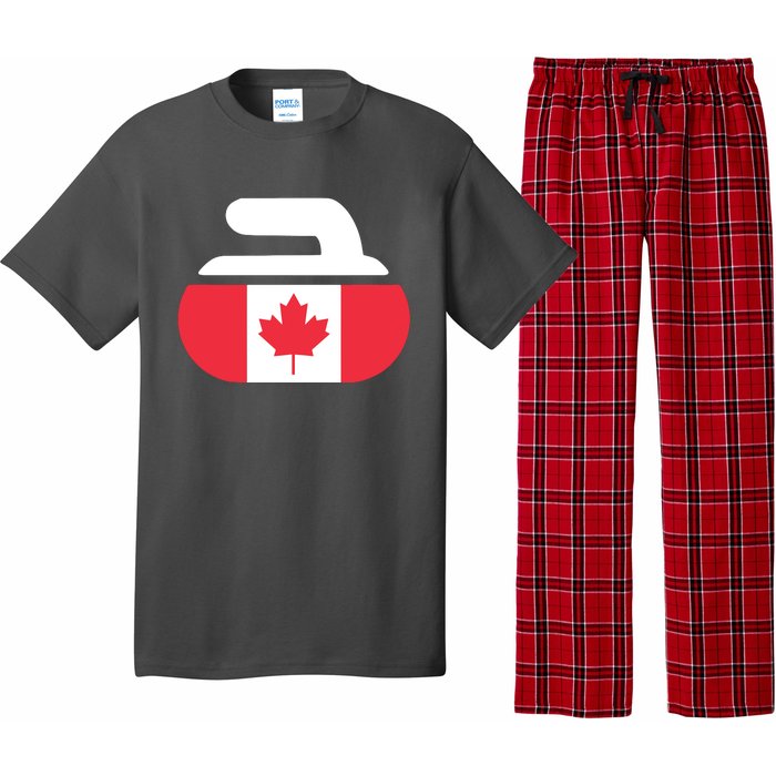 Curling Stone Canada Curler Canadian Flag Curling Pajama Set