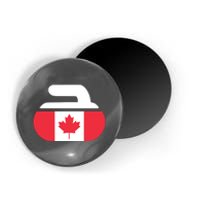 Curling Stone Canada Curler Canadian Flag Curling Magnet