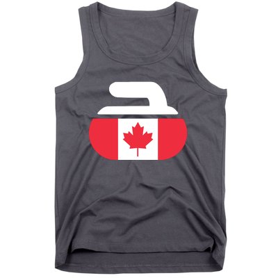 Curling Stone Canada Curler Canadian Flag Curling Tank Top