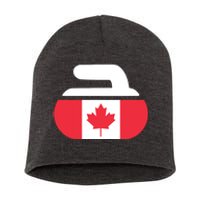 Curling Stone Canada Curler Canadian Flag Curling Short Acrylic Beanie