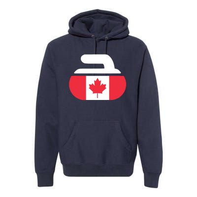 Curling Stone Canada Curler Canadian Flag Curling Premium Hoodie