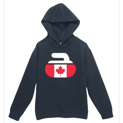 Curling Stone Canada Curler Canadian Flag Curling Urban Pullover Hoodie