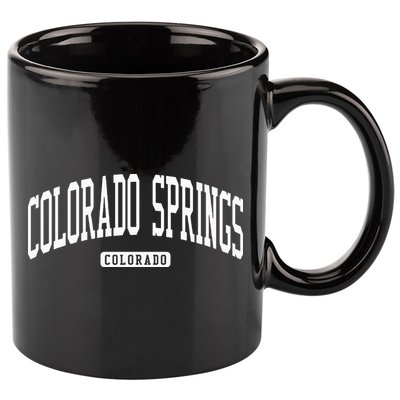 Colorado Springs Colorado CO College University Style 11oz C Handle Ceramic Mug