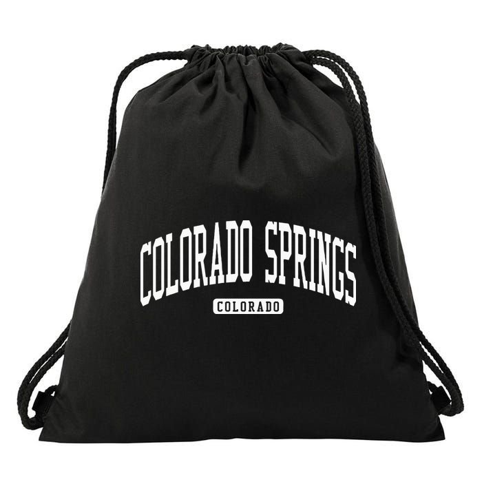 Colorado Springs Colorado CO College University Style Drawstring Bag