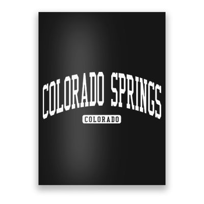 Colorado Springs Colorado CO College University Style Poster