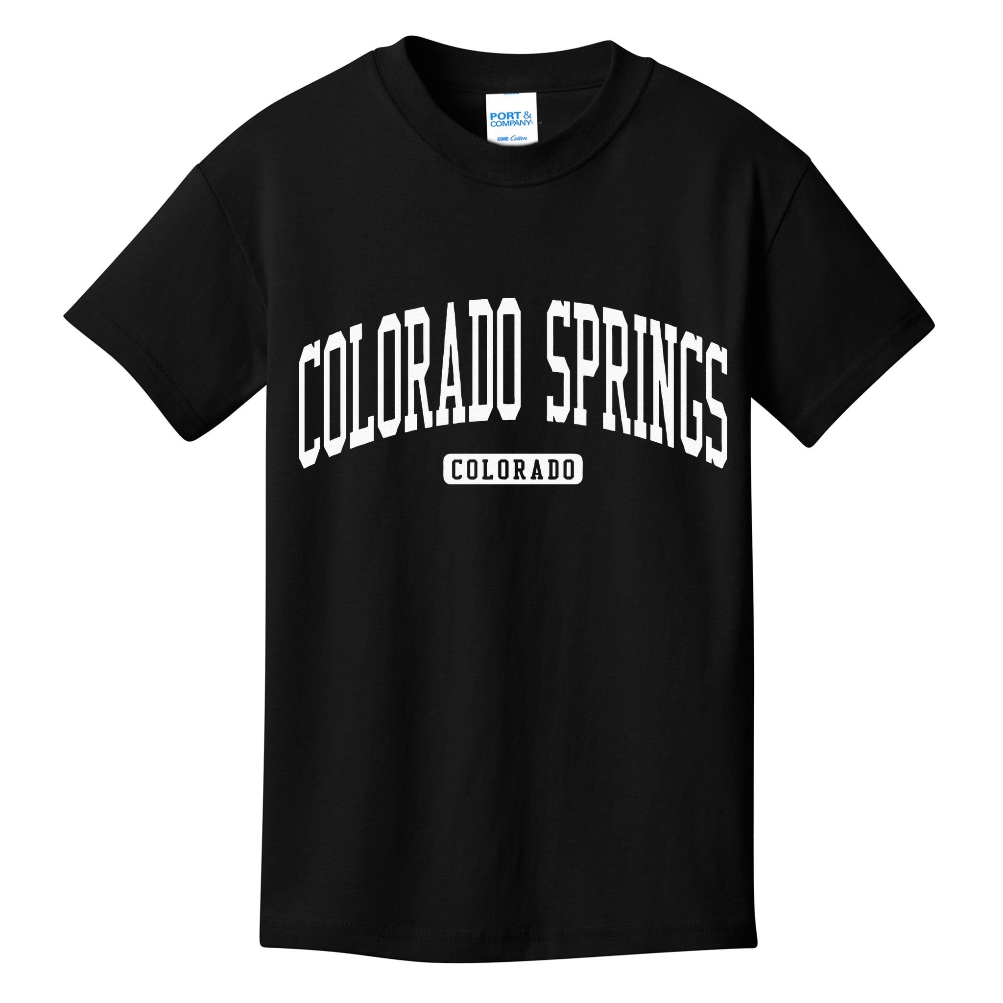 Colorado Springs Colorado CO College University Style Kids T-Shirt