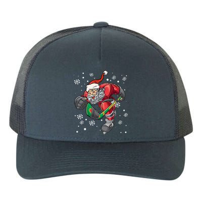 Christmas Santa Claus Ice Hockey Funny Gift Teens Funny Gift Yupoong Adult 5-Panel Trucker Hat