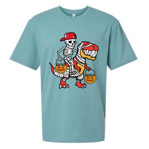 Cool Skeleton Cap Dino Mummy Halloween Sueded Cloud Jersey T-Shirt