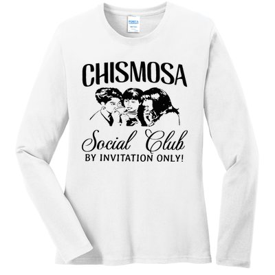 Chismosa Social Club By Invitation Only Ladies Long Sleeve Shirt