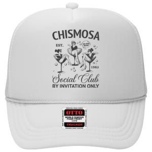 Chismosa Social Club Latina Mexicana Funny Hispanic Women High Crown Mesh Back Trucker Hat