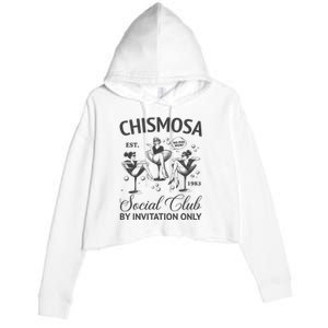 Chismosa Social Club Latina Mexicana Funny Hispanic Women Crop Fleece Hoodie