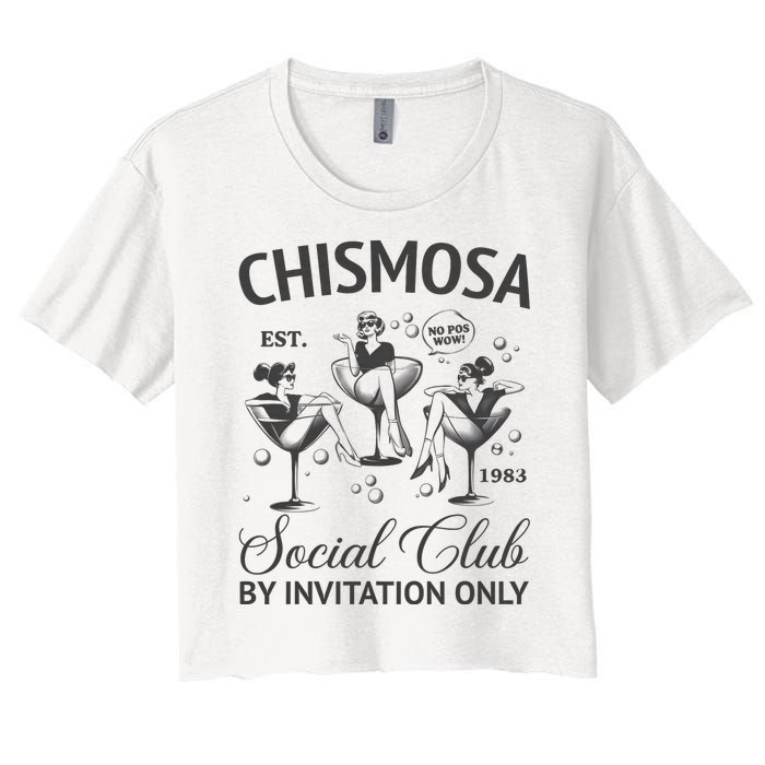 Chismosa Social Club Latina Mexicana Funny Hispanic Women Women's Crop Top Tee